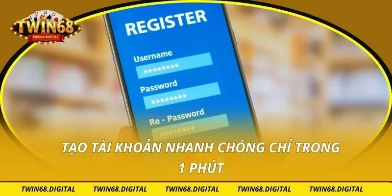 Tạo tài khoản nhanh chóng chỉ trong 1 phút